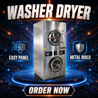 10-25kg YJS Coin/Card/QR Stainless Steel Fully Automatic Washer Extractor Small Capacity Laundry Equipment CE/ISO Certified