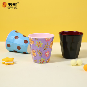 Five And Harmony Melamine Water Cup 350ml Flower Pattern Party Use - Product Image 2