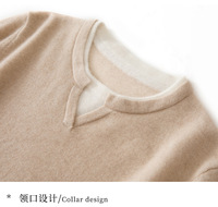 Pull en cachemire 100% de haute qualité à double col et à carreaux colorés 2026