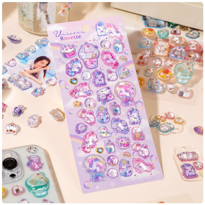 Adesivi in Resina Epossidica a Bolle con Unicorno e Gatto in Stile Pastello, Stelle, <span class=keywords><strong>Nuvole</strong></span>, Cuori, Decorazioni 3D Lucide e Tridimensionali per Diari, Telefoni, Tazze, Fai-da-Te e Artigianato - Product Image 4