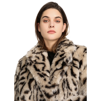 Vente flash - Manteau en fausse fourrure tendance pour femme, hiver automne, motif léopard, vêtements d'extérieur chics pour femmes