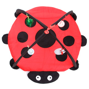 Hamaca pequeña de felpa ecológica para mascotas, hamaca para gatos con dibujos animados transpirables, campana divertida, cama de juguete, patrón de animales sólidos para perros - Product Image 5