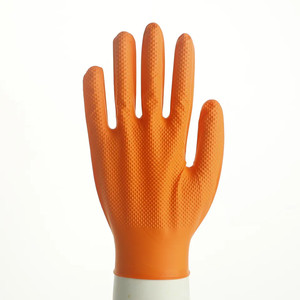 8 mil Nitrile Orange kim cương găng tay làm giá máy bột miễn phí Grip Heavy Duty - Product Image 4