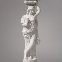 Cheminée sculptée en marbre blanc sur mesure avec colonnes à motifs floraux, pour manoir de luxe, maison de campagne, villa, maison
