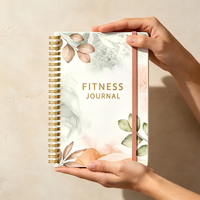 Carnet spirale multicolore de haute qualité A5 avec couverture en PU, impression dorée, logo personnalisé, mise en page intérieure pour cadeau promotionnel