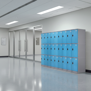 ขายตรงจากโรงงาน ตู้ล็อกเกอร์อิเล็กทรอนิกส์ 6 ประตู รุ่นโมเดิร์น สำหรับยิม ผลิตจากพลาสติก ABS ประกอบสำเร็จ พร้อมกุญแจอิเล็กทรอนิกส์ - Product Image 1