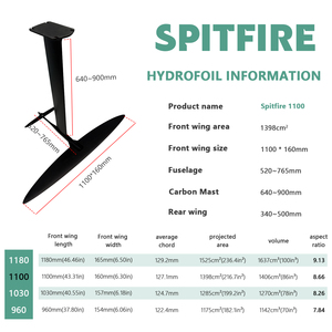 Axis Foil Spitfire 1100 HM คาร์บอนมาสต์วิง อีฟอยล์ กระดานโต้คลื่นไฟฟ้า บอร์ดพาราวิง สำหรับเล่นน้ำ โต้คลื่น ไคท์เซิร์ฟ ไฮโดรฟอยล์ - Product Image 2