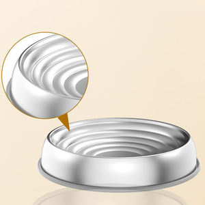 Bols pour animaux de compagnie en acier inoxydable 304 pour chiens de petite et moyenne taille, texture ondulée arrondie, bol pour nourriture et <span class=keywords><strong>eau</strong></span> pour chats et chiens, produits ODM - Product Image 5