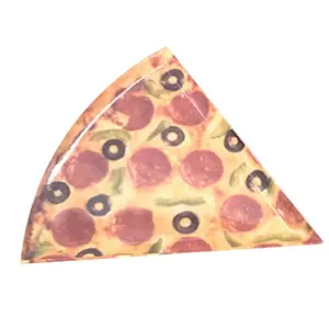 주문을 받아서 만들어진 가득 차있는 6 pcs 멜라민 삼각형 피자 격판덮개 접시 세트