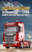 2026 Huina Camión Tractor a Control Remoto Escala 1:18 19 Canales 2.4GHz con Luz y Sonido