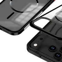 Pour iPhone 18 Pro Max pour iPhone 18 Pro Étui de téléphone magnétique transparent avec protection de l'objectif et filet anti-poussière