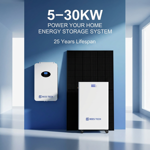نظام شمسي 20KW 10KW 5KW، مجموعة 30KWh، عاكس ثلاثي الأطوار، بطاريات هجينة SRNE، حل ألواح شمسية منزلية فعالة - Product Image 1