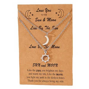 DAIHE Fashion Hot Sale Stainless Steel <strong>Friendship</strong> <strong>Necklace</strong> <strong>Sun</strong> <strong>Moon</strong> Planet Couple <strong>Necklaces</strong> for Lovers - Product Image 2