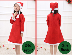 5pcs <strong>Red</strong> <strong>Felt</strong> for Suits Eco-Friendly Soft Factory Children's Christmas Costume for Kids - Product Image 4