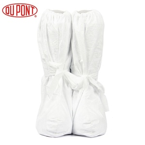 Dupont Tyvek ống cao ren-up thép Toe <span class=keywords><strong>Boot</strong></span> bìa không thấm nước chống hóa chất dài không trượt an toàn dùng một lần tùy chỉnh - Product Image 5