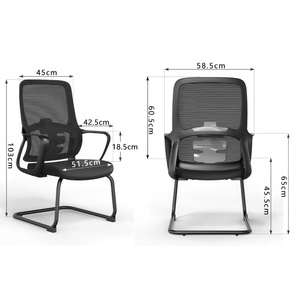 Silla con lazo de malla para ordenador de reunión de Oficina, silla de entrenamiento de respaldo alto para personal personalizado moderno y sencillo para el hogar - Product Image 6