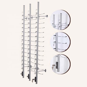 Support mural en alliage d'<span class=keywords><strong>aluminium</strong></span> avec barres de verrouillage pour présentoir à lunettes - Product Image 2