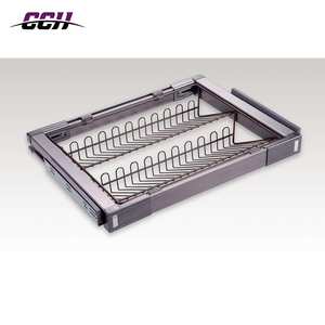 Organizzatore per Armadio in Metallo <span class=keywords><strong>con</strong></span> Portascarpe, Cestelli Estraibili Scorrevoli e Appendiabiti per Pantaloni - Product Image 6