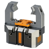 Plaque de poussée pneumatique à cale pour fixation robotique, résistante à l'usure, avec deux griffes