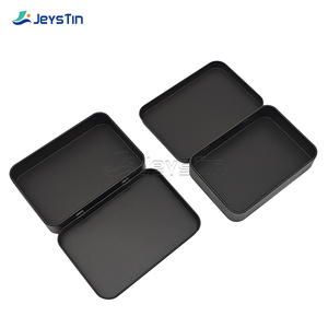 100*70*20mm hộp quà màu đen mờ hình chữ nhật nhỏ nắp có bản lề kim loại container tùy chỉnh có thể tái chế bản lề hộp thiếc cho bạc hà - Product Image 3