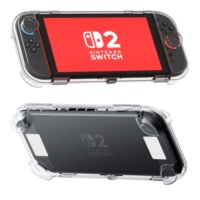 Étui de protection transparent rigide en PC personnalisé OEM avec 12 emplacements pour la coque de protection Nintendo Switch 2 OLED