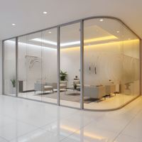 Cloison modulaire double vitrage haute performance de 120 mm : Réduction du bruit supérieure et résistance aux chocs pour les espaces professionnels