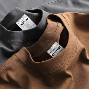 남성용 무지 그래픽 프리미엄 고품질 럭셔리 스크린 인쇄 맞춤 제작 230Gsm 순면 오버사이즈 티셔츠 제조업체 - Product Image 1