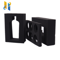 Insert en mousse de protection en éponge PE personnalisé pour boîtes cadeaux, style feuille, densité 18 kg, disponible en noir/blanc/gris