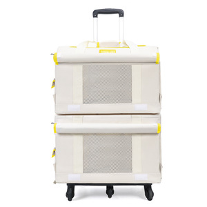 Luxe Double-Decker Bus Pet Trolley Case Solide Robuste Respirant Mesh Réglable Nouveau Grand Espace <span class=keywords><strong>Sac</strong></span> À <span class=keywords><strong>Dos</strong></span> <span class=keywords><strong>pour</strong></span> Deux Chats Chiens - Product Image 6