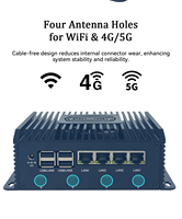 Mini PC Nano para Sistema de Monitoreo, 4 LAN de 2.5GbE, 4 POE, SATA 3.0, 7 USB, Intel I3 1215U 1315U, DDR5, HD-MI, Tipo-C, Computadora Industrial