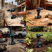 Ensemble d'outils professionnels MKT 18V avec batterie lithium-ion rechargeable, adapté à la réparation automobile, à la construction, au travail du bois et au bricolage