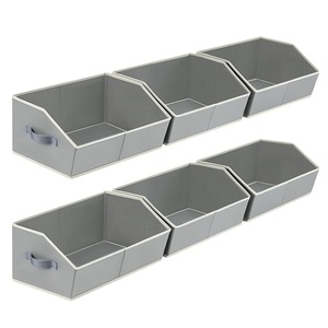 Caja de Almacenamiento de Tela Plegable con Particiones y Tapa Abierta, Capacidad de 18L, Diseño Moderno y Simple, Organizador de Armario para Dormitorio, Transfronterizo - Product Image 3