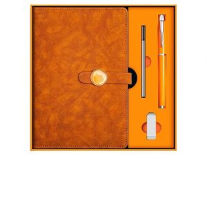 CustomCustom Logo A5 Round Button Notebook <b>Gift</b> Box Simple Hardcover Leather Journal A3 Size <b>for</b> Business Meeting & School Use - Product Image 1