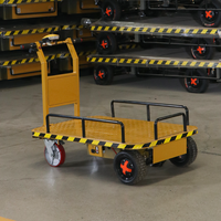 Carretilla Eléctrica Industrial de Plataforma Pesada con 4 Ruedas, Carro de Batería de 1 Tonelada, Carro de Transporte de Plataforma Plana, Compatible con OEM