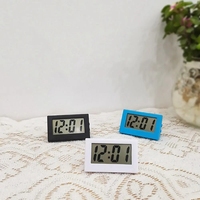 Horloge numérique de bureau miniature triangulaire créative, silencieuse, en ABS, simple, pour étudiants