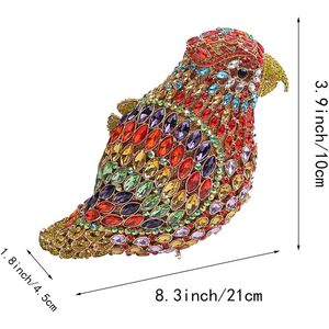 Women Delicate Bird Rhinestone <b>Clutch</b> Purse Fancy Crystal Evening Bag Luxury Handbag for Dating <b>Wedding</b> Photography - Product Image 5
