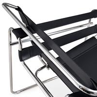 Fauteuil lounge design en cuir Bauhaus classique du milieu du siècle, pour la maison, le bureau ou le salon