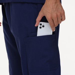 看護用作業服快適な男性用スクラブユニフォームソフトドクターナーススーツストレッチVネックインナースクラブユニフォーム - Product Image 3