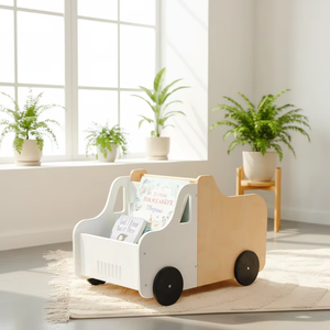 Librería Infantil de Madera Maciza con Estilo Moderno y Gran Capacidad para Guardería o Sala de Estar - Product Image 4