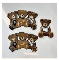 Nouveaux patchs brodés en sergé chenille motif ours, écologiques, à coudre, broderie informatique, autocollants en tissu pour la décoration de vêtements
