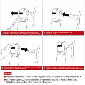 Mui xe nâng hỗ trợ thanh chống sốc lò xo khí 4182 cho Nissan ARMADA 2005-2015 Nissan Pathfinder 2014 và Nissan <span class=keywords><strong>Titan</strong></span> 2004-2015 - Product Image 5