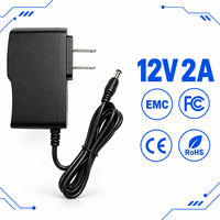 Adaptateurs d'alimentation DC 12V 2A avec prise US 24W à large compatibilité, personnalisables ODM/OEM, chargeur mural AC 100-240V 50/60Hz