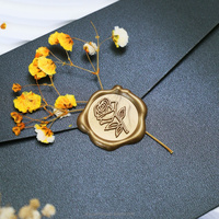 Étiquettes en cire de rose multicolores, imperméables, personnalisables avec logo et motif, autocollantes, sans fusion, vente en gros, pour cartes de mariage et cadeaux