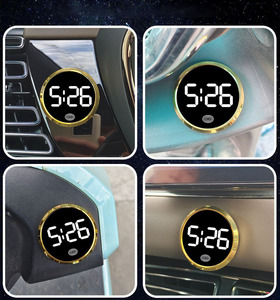 Horloge numérique lumineuse pour voiture, mini horloge à quartz étanche à clipser sur grille d'aération, accessoire de style pour voiture - Product Image 3