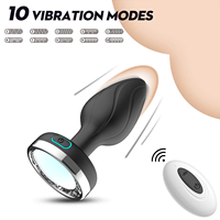 LOVE BDSM Pleasure Silicone Anal Plug LED Light Changeable Télécommande Vibrant Male Female Masturbation anal plug