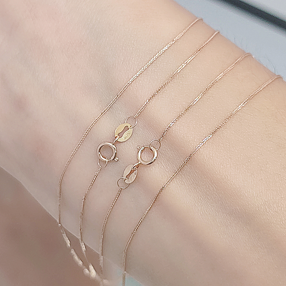 Wholesale AU750 Solid Gold Chain - 18K White, Yellow, Rose Gold