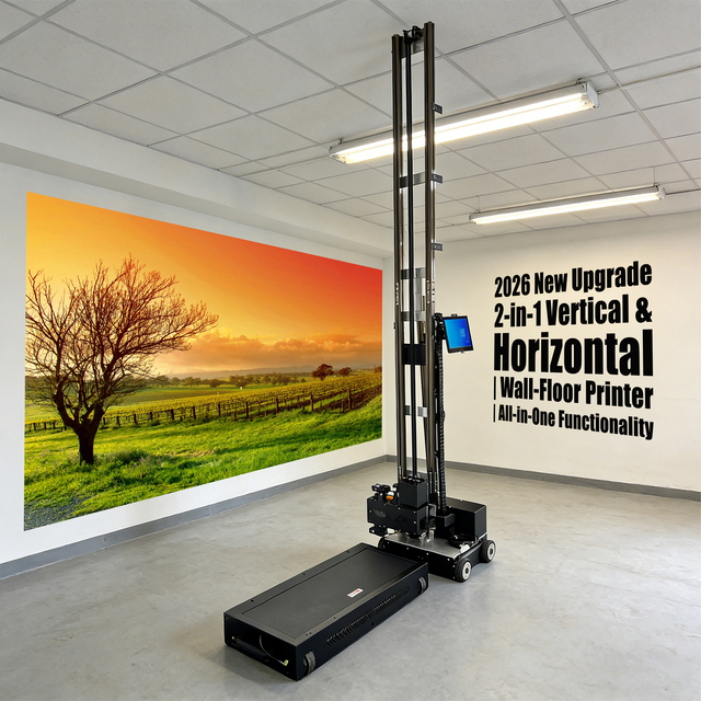 2026 Wall Floor Printer Portable Robotic Wall Painting Machine Digital Inkjet High Speed HD Mural Printer Multi Surface Art Flex