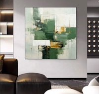 Art mural abstrait de haute qualité du milieu du siècle, peinture à l'huile texturée 100% peinte à la main sur tissu, art pour la décoration de la maison