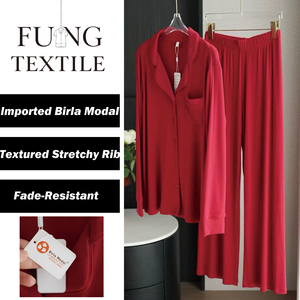 Conjunto de Pijama de Modal de Lujo FUNG 9001 para Mujer, 2 Piezas |   Pijamas Personalizadas para Mujer |   Proveedor Mayorista - Product Image 1