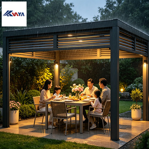 Pérgola Bioclimática para Exteriores de <span class=keywords><strong>3x3</strong></span>, 3x4, 3x5, 3x6, 4x4, 4x5, 4x6, 5x5, 5x6, Eficiente en Energía, para Patio y Jardín - Product Image 5